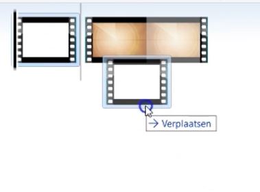 Verplaatsen video op de tijdlijn van Windows Movie Maker