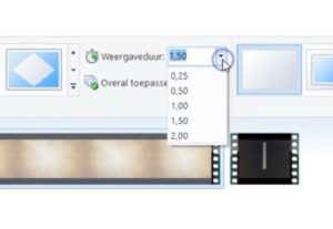 Weergaveduur overgang aanpassen Windows Movie Maker